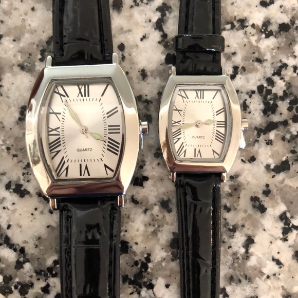 Genuine Leather Watch Pair - Picture 1 of 3